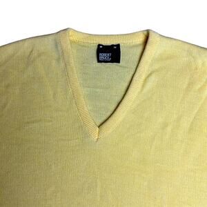 Vintage Robert Bruce Orlon Acrylic Sweater UNISEX M Pullover V-Neck Made USA 80s